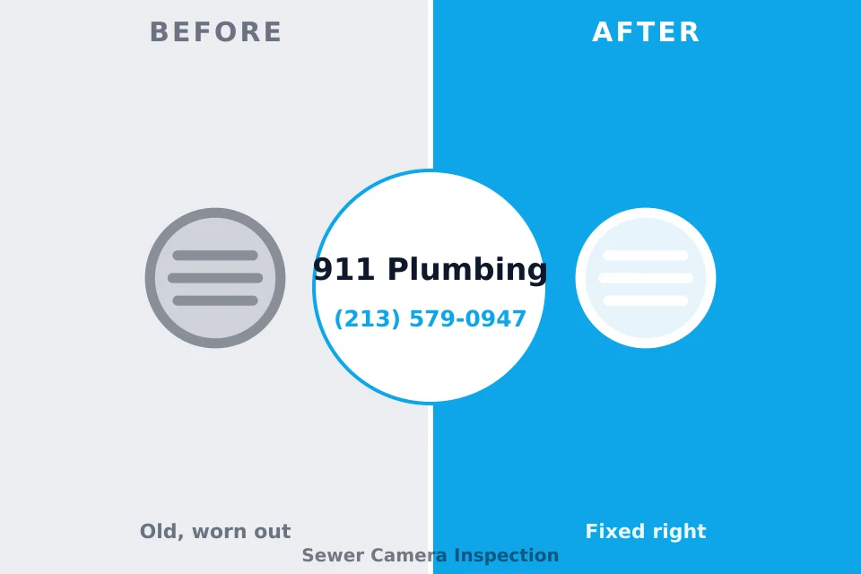 Before and after: plumbing repair Overland Park, KS